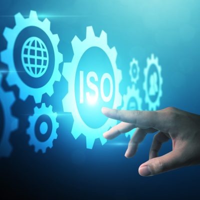 Concept of ISO standards quality control assurance warranty business technology